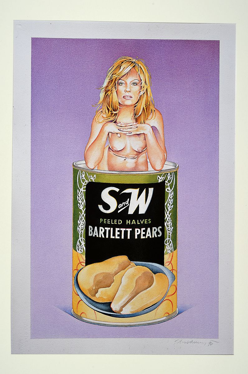Detail k: Mel Ramos, geb. 1935, Titel: Barlett- Pears, Farboffset-Lithografie, Drucker Verlag: publishing Company Verlag 2004, PP, Motiv ca. 55x40 cm, gesamt ...