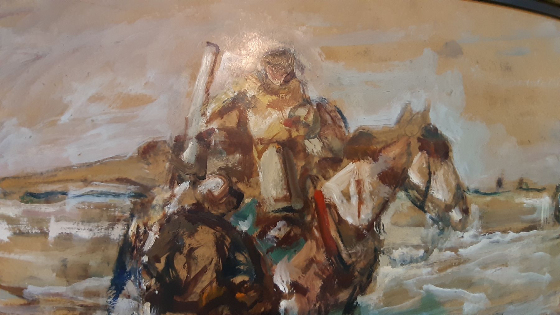 Detail c: Julius Seyler, 1873 München bis 1955, beliebte Indianerdarstellung, verso mit Bleistift bez. Blackfeed Indian with Squaw "Montana", " ...