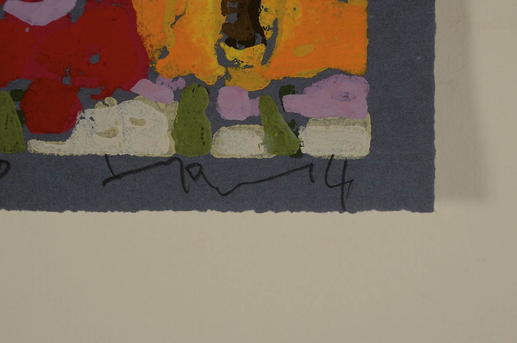 Detail a: Klaus Fußmann, geb. 1938 Velbert, Farblinolschnitt, handsign., num. 89/200, ca. 12x15,5 cm