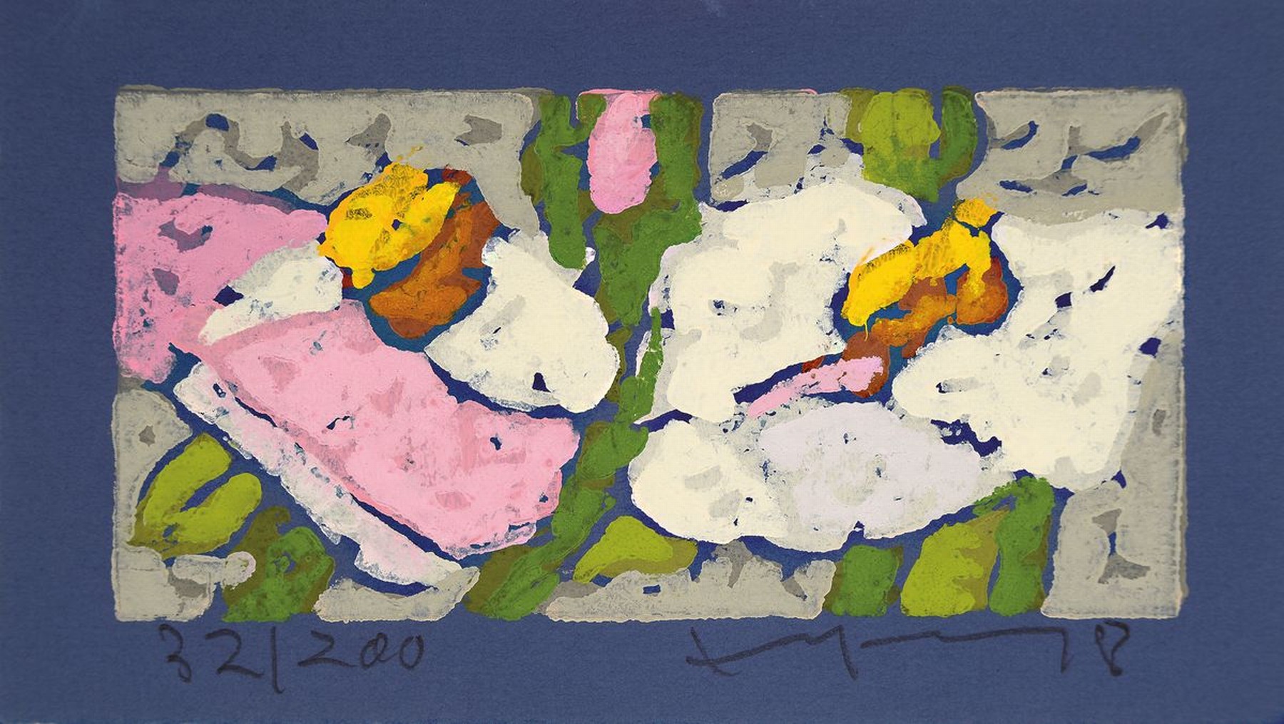 Klaus Fußmann, geb. 1938 Velbert, Farblinolschnitt, handsign., num. 32/200, ca. 11x18 cm