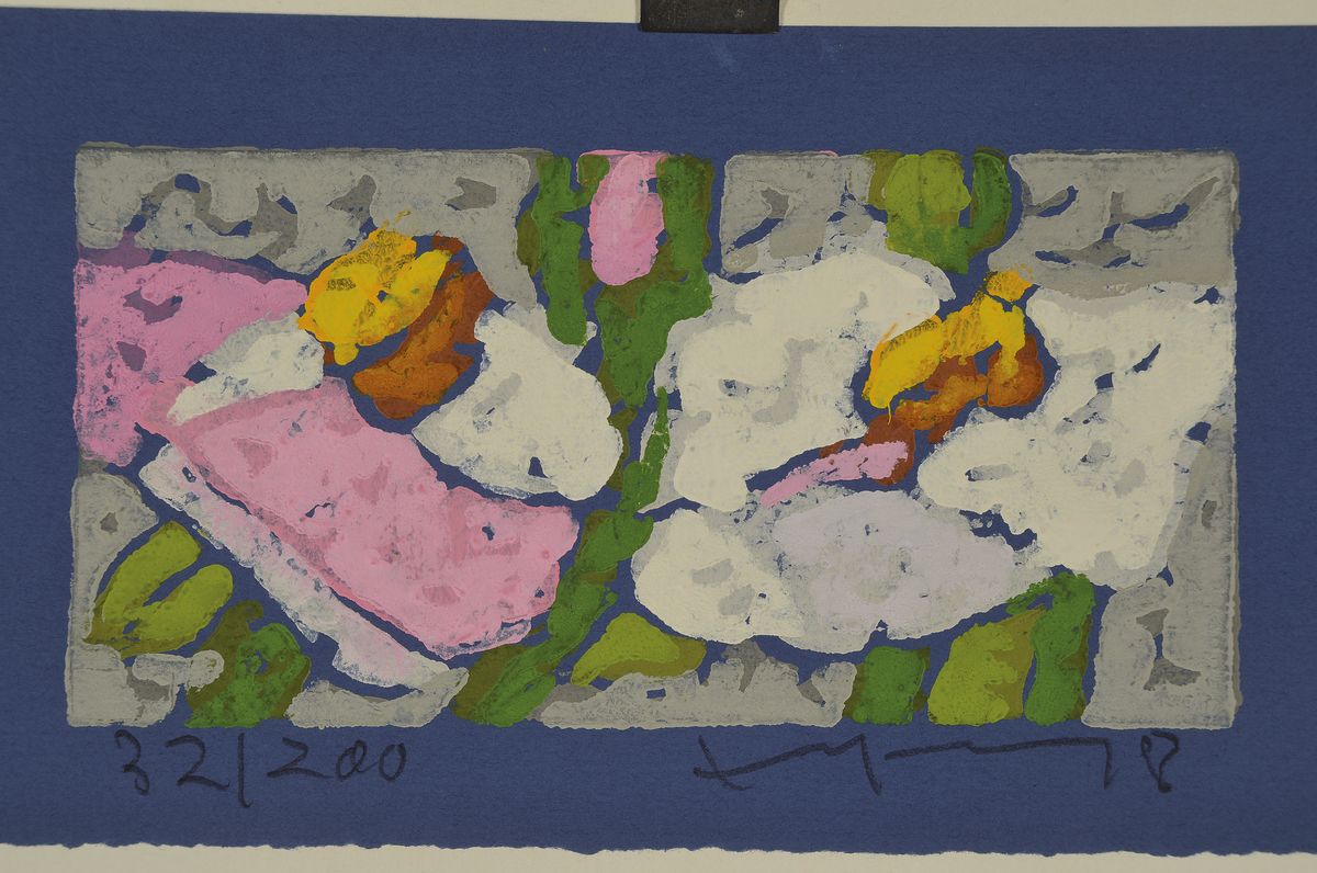 Detail k: Klaus Fußmann, geb. 1938 Velbert, Farblinolschnitt, handsign., num. 32/200, ca. 11x18 cm