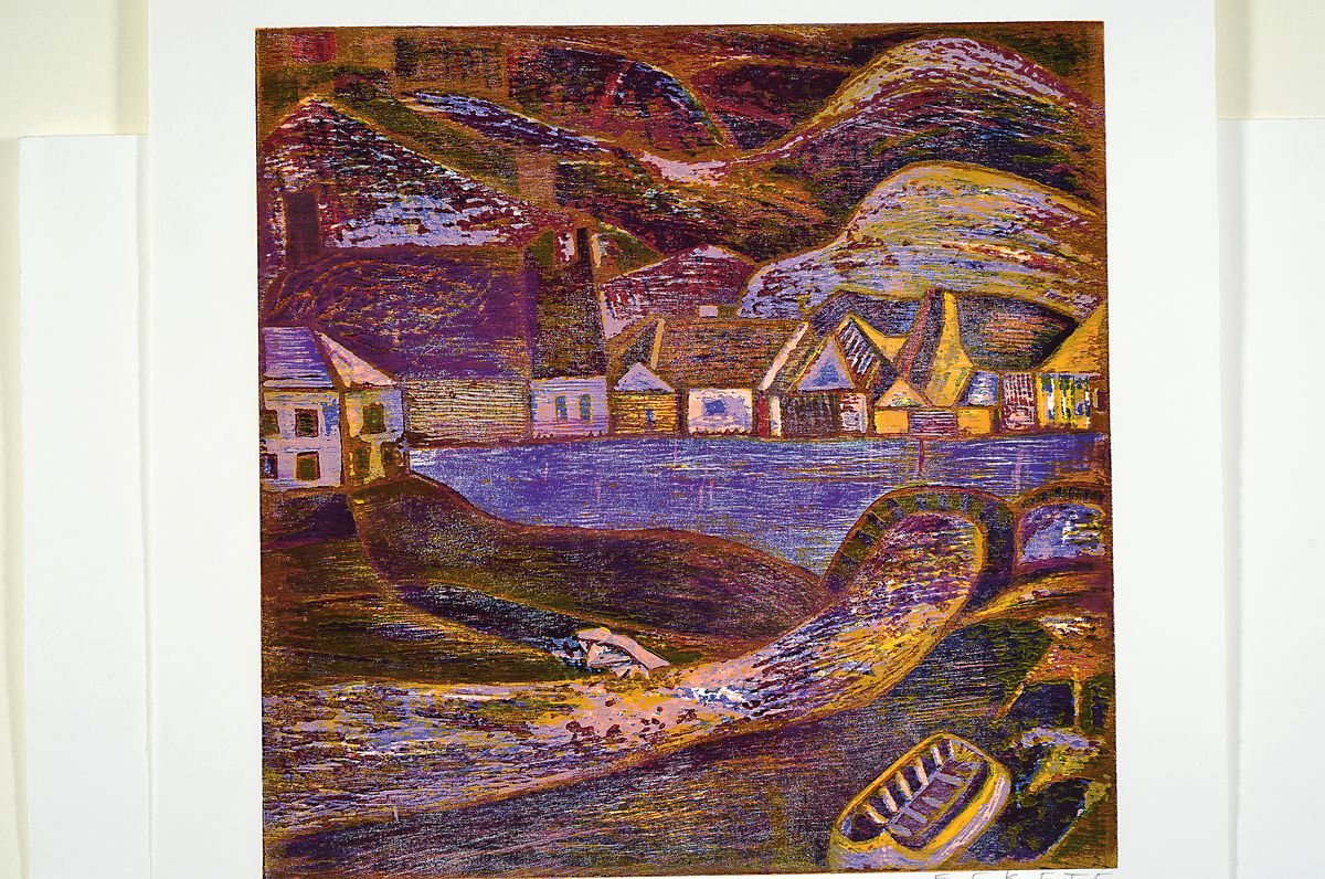 Detail o: Konvolut aus 3 Werken, Wunderlich, Fekete, Wiland, je sign., 2x 65x49 cm, 62x51,5 cm, Flecken und Risse zusehen