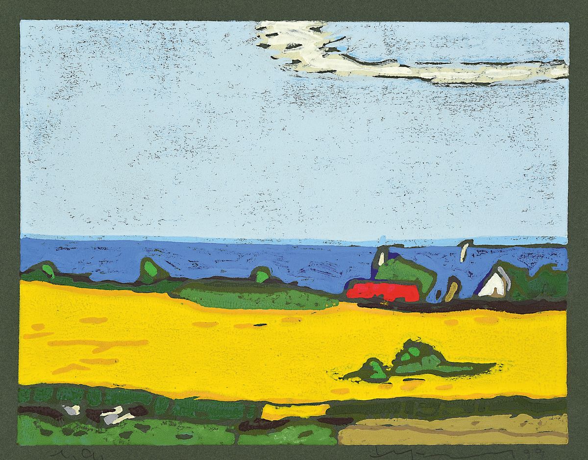 Klaus Fußmann, geb. 1938 Velbert, Farblinolschnitt, handsign., dat. ca. 40x50 cm