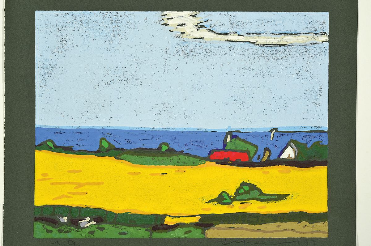 Detail k: Klaus Fußmann, geb. 1938 Velbert, Farblinolschnitt, handsign., dat. ca. 40x50 cm