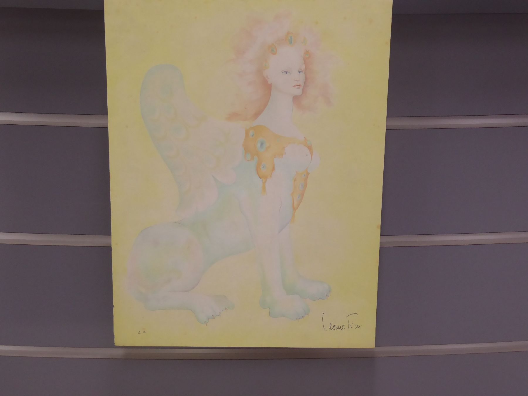 Detail d: Leonor Fini, 1907-1996, 5 Farblithographien mit verschiedenen Sphynx Darstellungen. alle handsigniert, je ca. 70x52cm, teils leicht fleckig