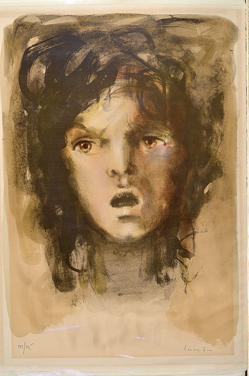 Detail e: Leonor Fini, 1907-1996, 5 Farblithographien,davon drei aus der Reihe Visages (1x unsign., gerahmt, 1x signiert, num. 273/275, gerahmt, 1x signiert ...