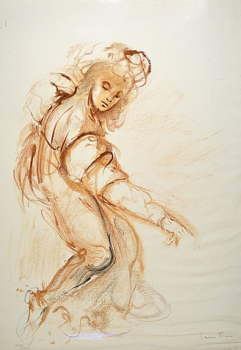 Detail f: Leonor Fini, 1907-1996, 5 Farblithographien,davon drei aus der Reihe Visages (1x unsign., gerahmt, 1x signiert, num. 273/275, gerahmt, 1x signiert ...