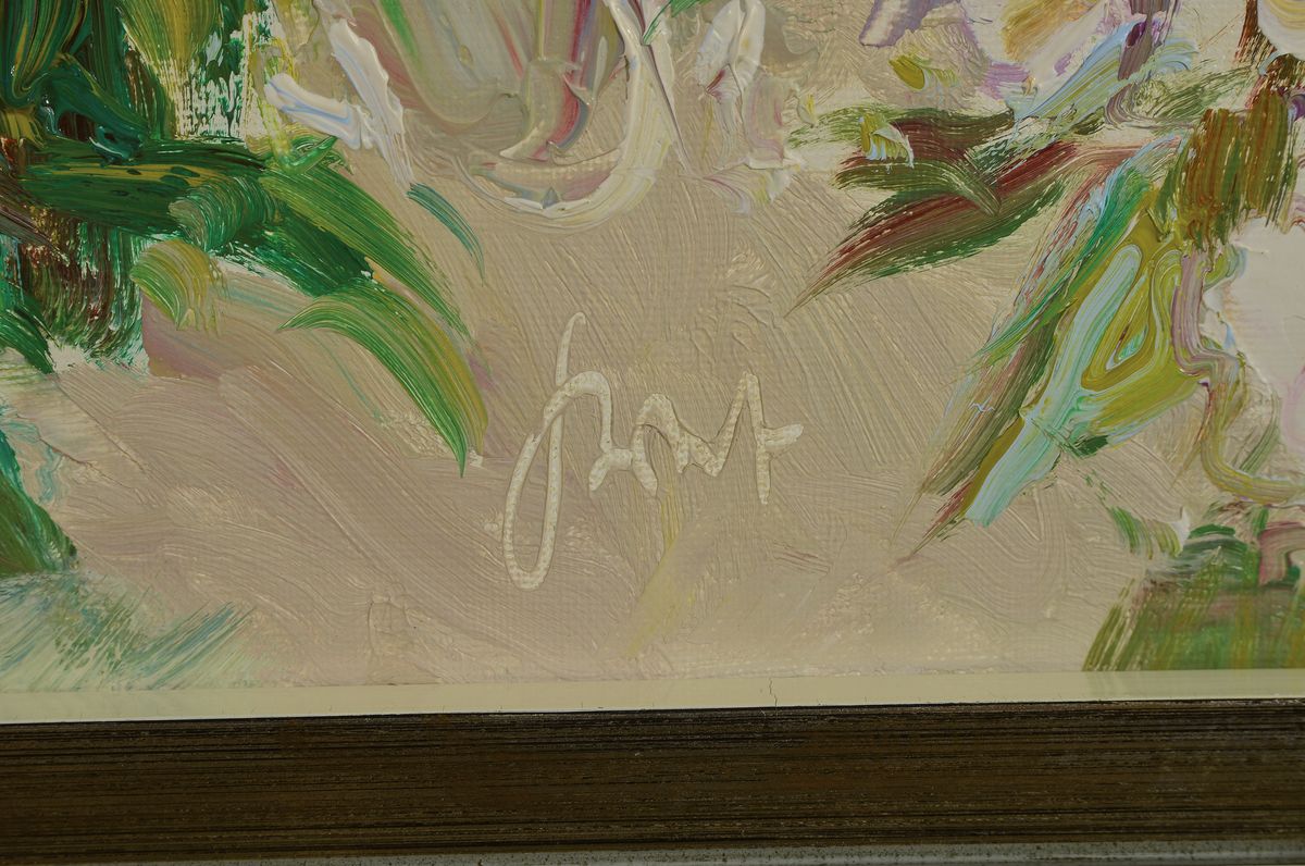 Detail a: Karl Graf, 1907-1986 Speyer, Blühende Apfelzweige, Öl/Lwd, signiert, ca. 60x45cm, R. ca. 63x48cm