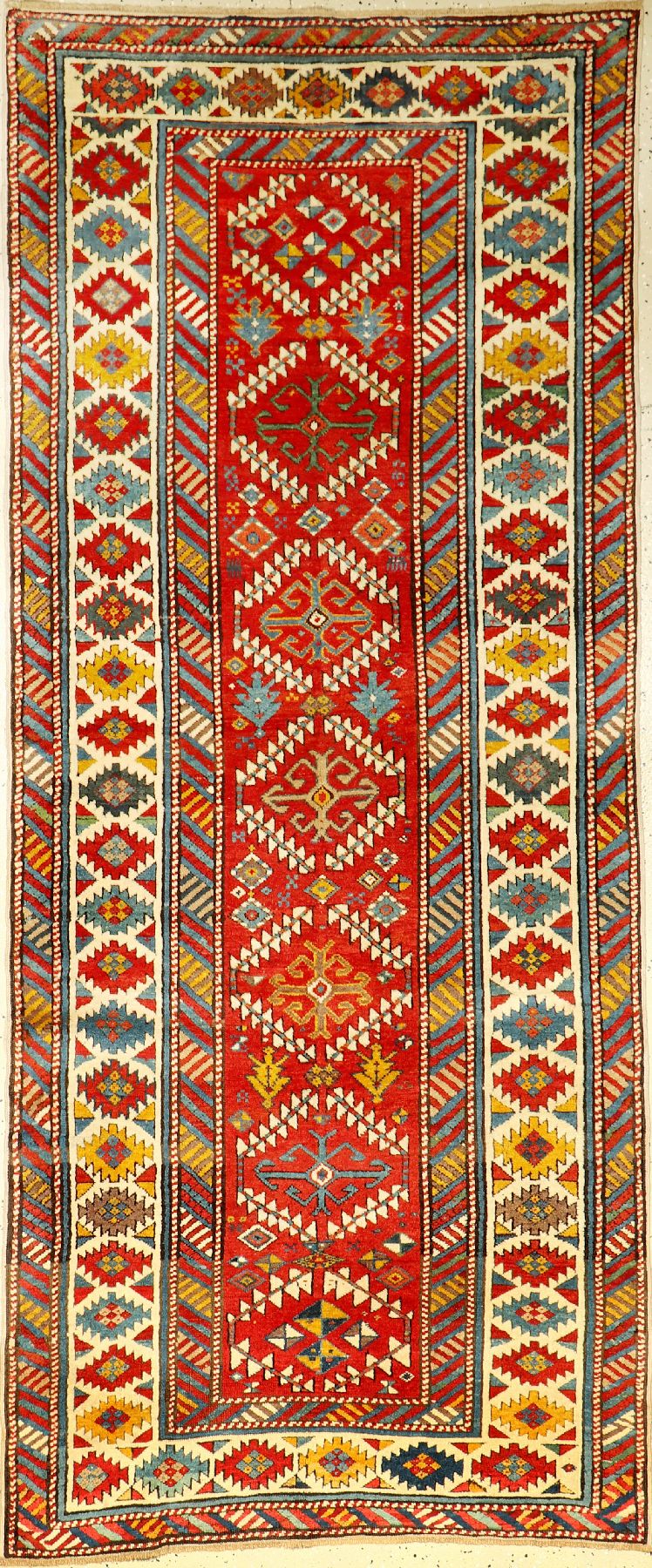 Kuba Schirwan antik, Kaukasus, 19.Jhd., Wolle auf Wolle, ca. 237 x 100 cm, hochwertigeNaturfarben, Sammlerstück, EHZ: 2-3, Rarität