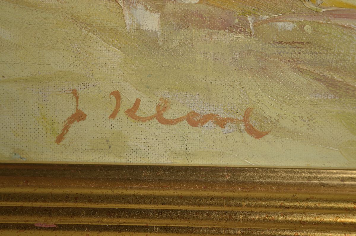 Detail a: Josef Klarl, 1909 Straubing-1986 Schelklingen, Holländische Landschaft mit Windmühle, Öl/Lwd, rest., rechts unten signiert, ca. 70x100cm, R. ca. ...