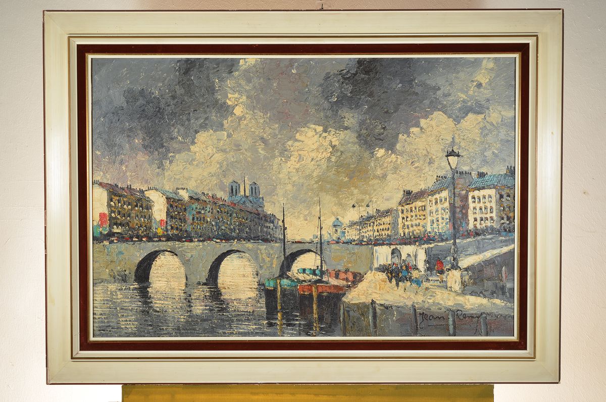 Detail k: Jean Rémy, geb. 1896, Ansicht aus Paris, Öl/Lwd, rechts unten signiert, ca. 60x90cm, R. ca.