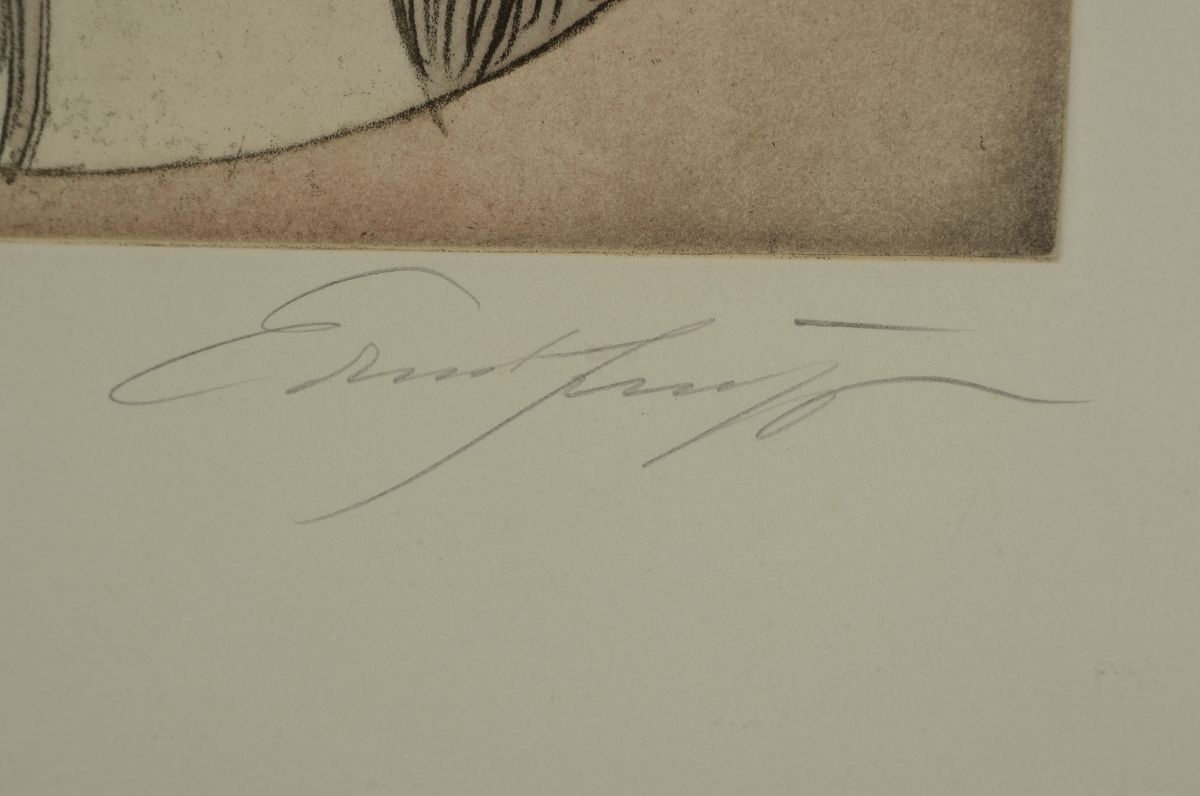 Detail a: Ernst Fuchs, 1930 Wien-2015, Flora, Farbradierung, signiert und num. 53/199, ca. 25x25cm, u.Gl., R. ca. 65x48cm