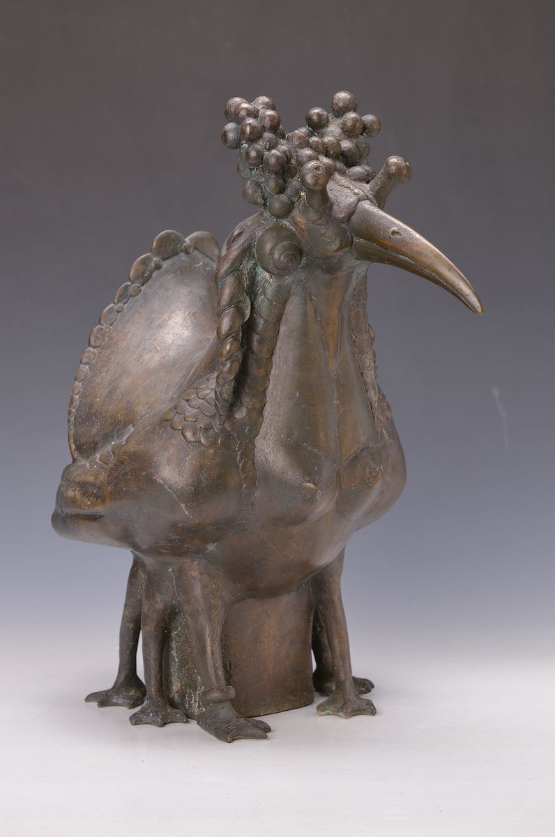 Detail k: Gernot Rumpf, geb. 1941 Kaiserslautern, Traubentritsche, große Bronzeskulptur, signiert, num. 18/25, H. ca. 45cm