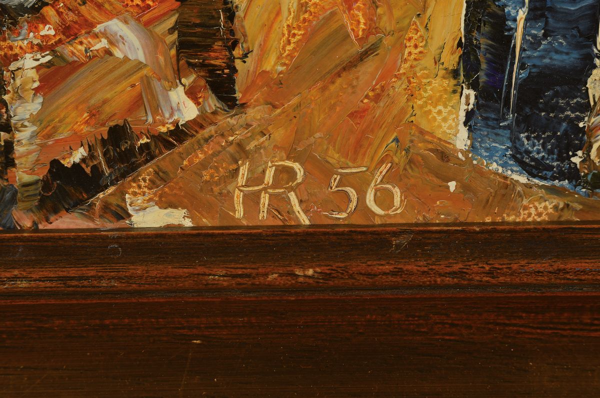 Detail a: Heinz Reiss, 1923-2008 Haßloch, Schüler von Philipp Steinmetz, Mitglied der Künstlergruppe worbs, hier: Stillleben auf dem Toilettentisch, ...