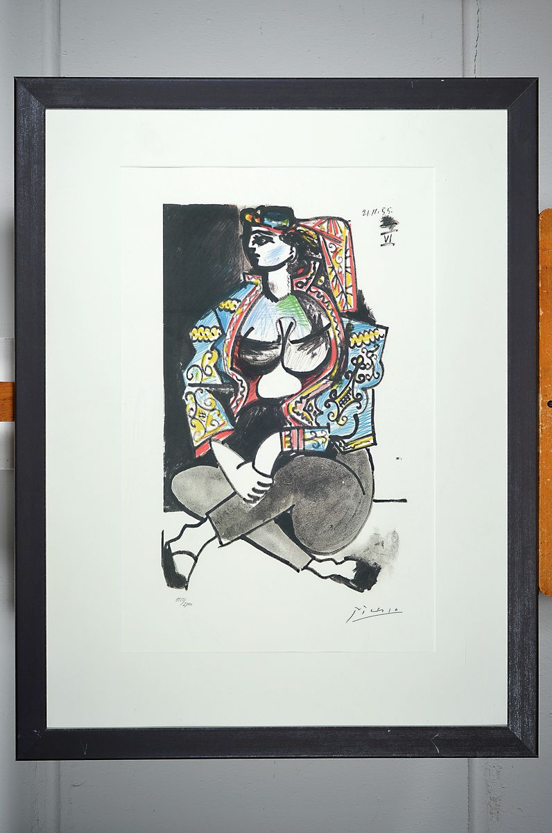 Detail k: Pablo Picasso, 1881-1973, Kunstdruck auf Bütten nach einem Gemälde von 1955, limit. Auflage, hier 1939/2400, gedruckte Signatur, Ed. Johnson & ...