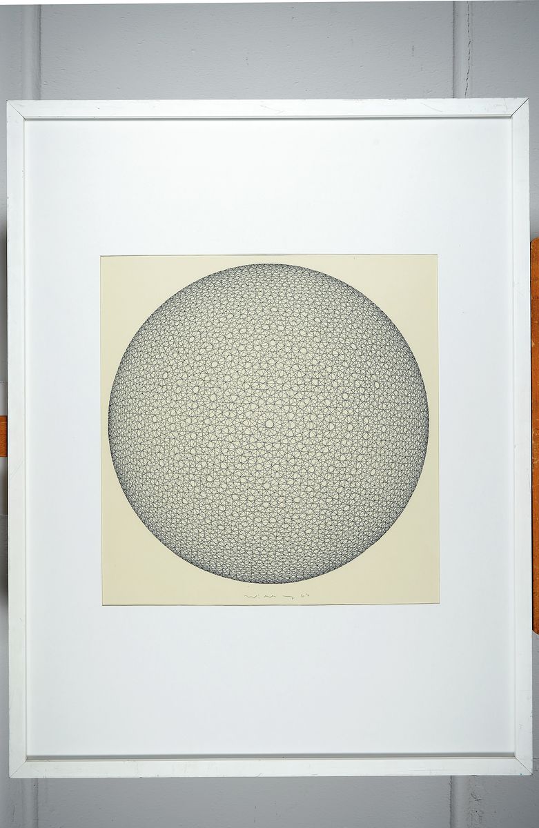Detail k: Ludwig Wilding, 1927 Grünstadt-2010 Buchholz, bekannter Vertreter der deutschen op-Art und Kinetik, hier: Lithographie, handsign. und dat. 67, ca. ...