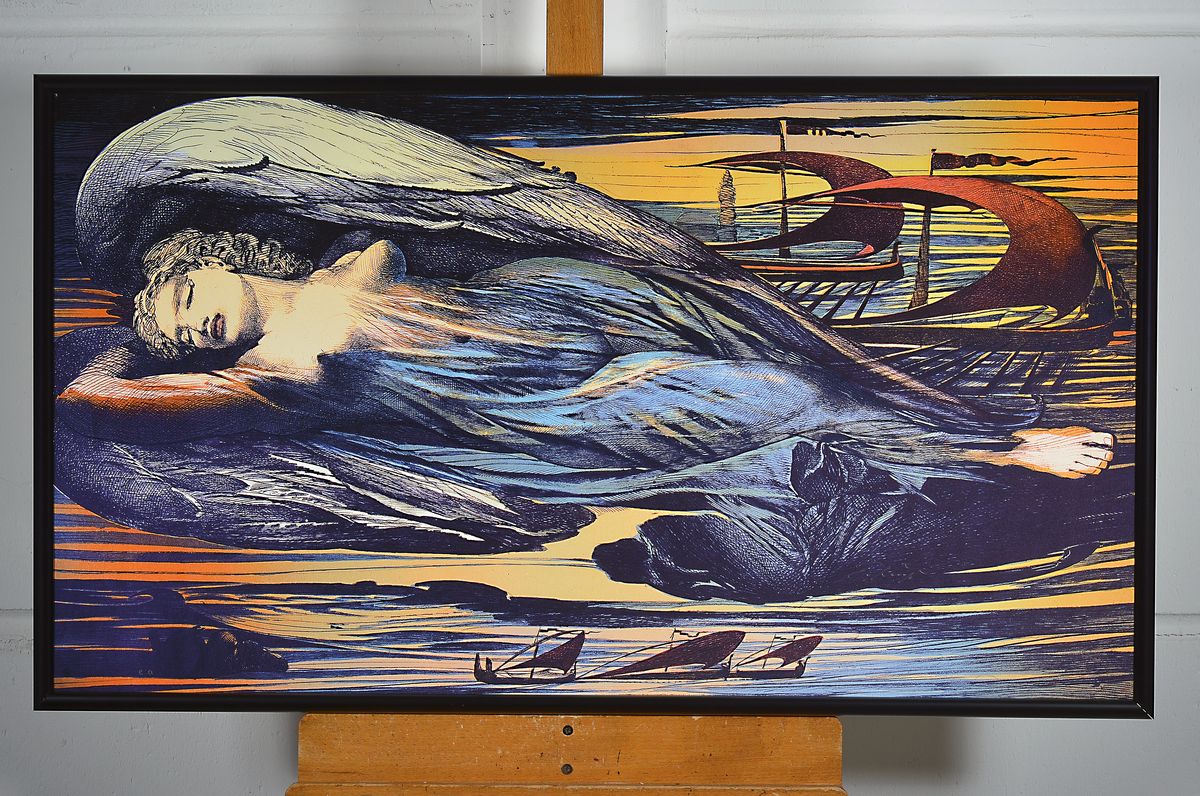 Detail k: Ernst Fuchs, 1930-2015, Engel über Wien, Giclee auf Lwd, handsigniert und bez. e.a., Auflage 300 Exempl., ca. 61x105,5cm