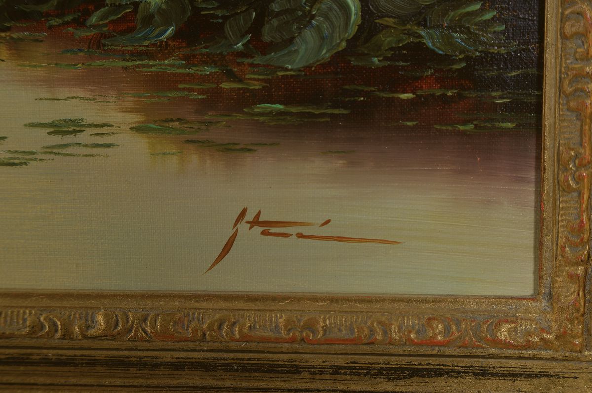 Detail a: Heinz Stienen, 1918-2002, Landschaft mit Bauernhaus und Postkutsche, Öl/Lwd, rechts unten signiert, qualitätvolle lasierende Malerei, ca. 70x100cm, ...