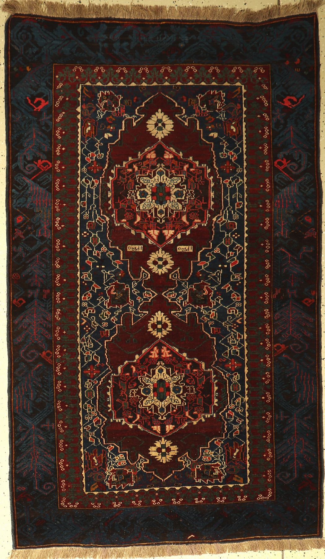 Seikur alt, Kaukasus, um 1930, Wolle auf Wolle, ca. 192 x 115 cm, seltenes Muster, EHZ:2-3