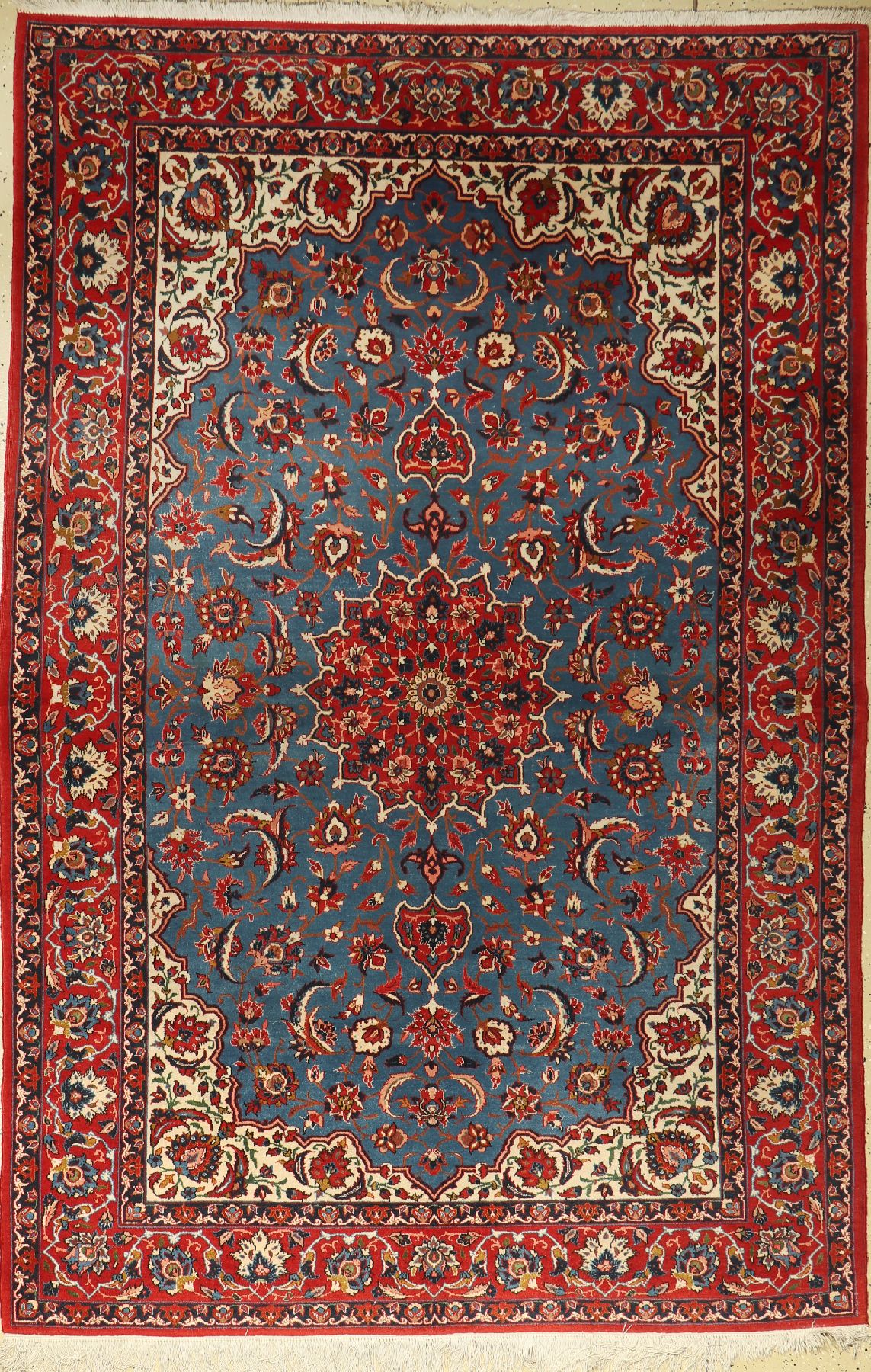 Esfahan alt, Persien, ca. 50 Jahre, Wolle auf Baumwolle, ca. 240 x 160 cm, EHZ: 3
