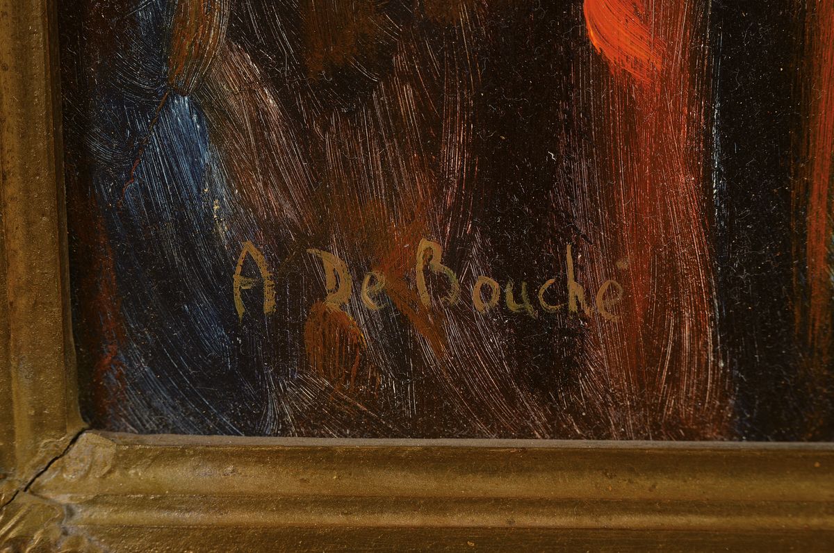 Detail a: Arnulf de Bouché, 1872 München-1945 Langkampfen, Odaliske, so rückseitig betitelt, Öl/Lwd, links unten signiert, rückseitig betitelt und ...