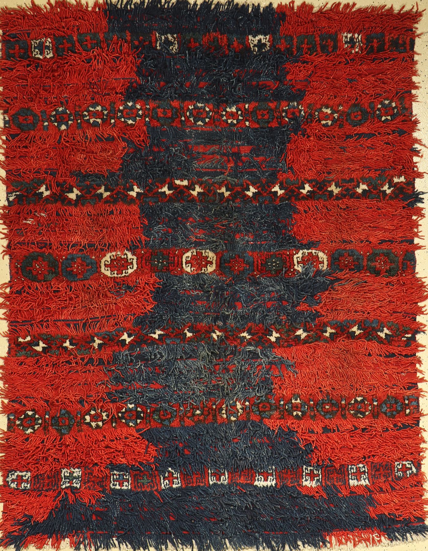 Bergama Schlafteppich alt, Türkei, um 1940,Wolle auf Wolle, ca. 220 x 165 cm, EHZ: 2-3