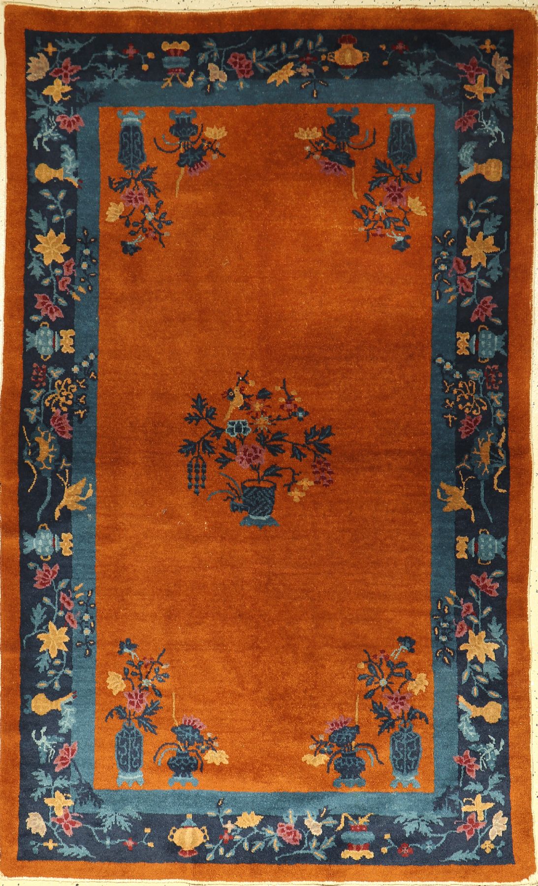 Peking antik, China, um 1910/1920, Korkwolle, ca. 205 x 130 cm, EHZ: 2-3