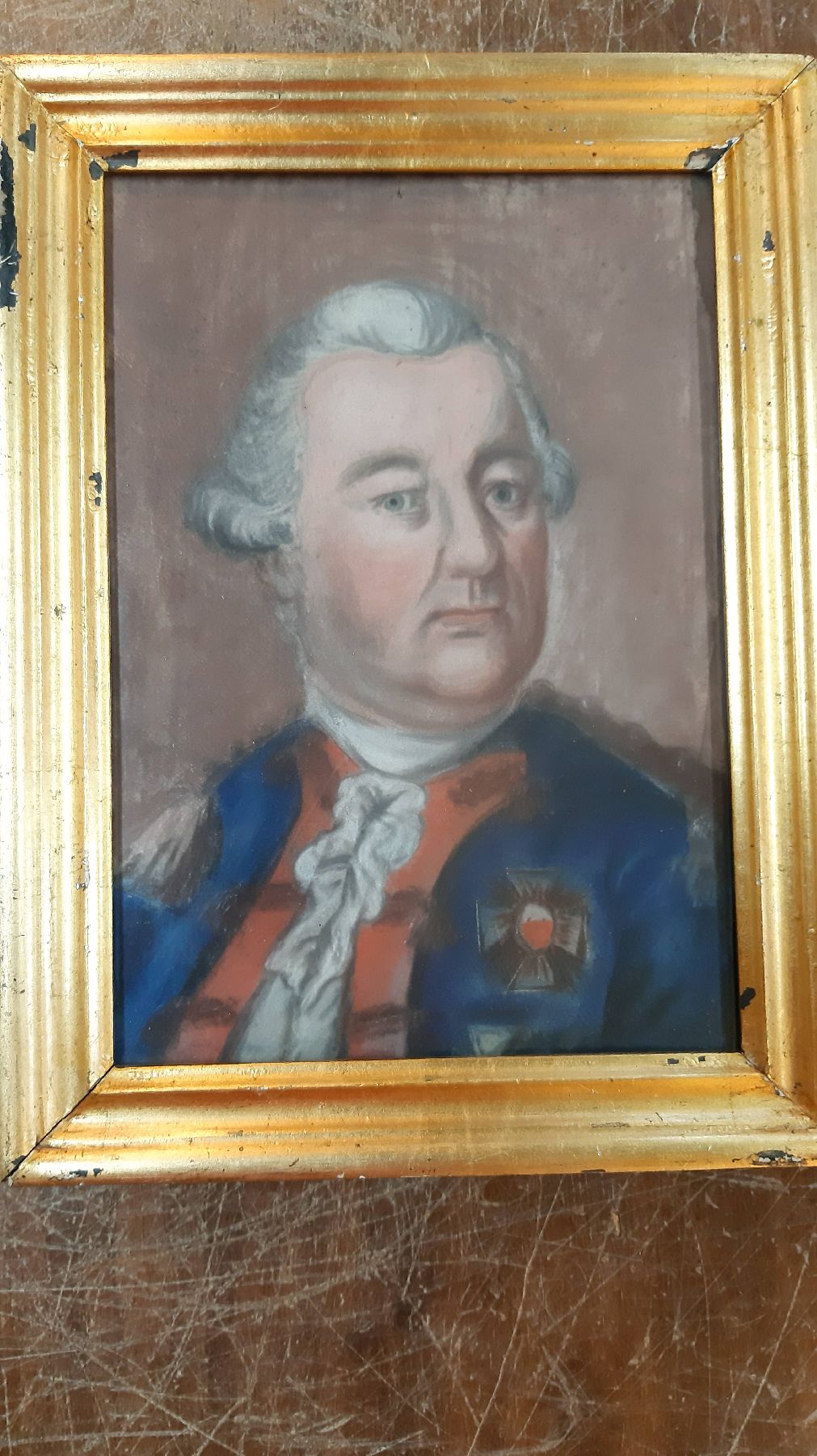 Detail b: Paar Porträtdarstellungen, süddeutsch, um 1780/90, Porträt von Carl Theodor Kurfürst von der Pfalz und Bayern, sowie Herzog von Jülich-Berg und ...