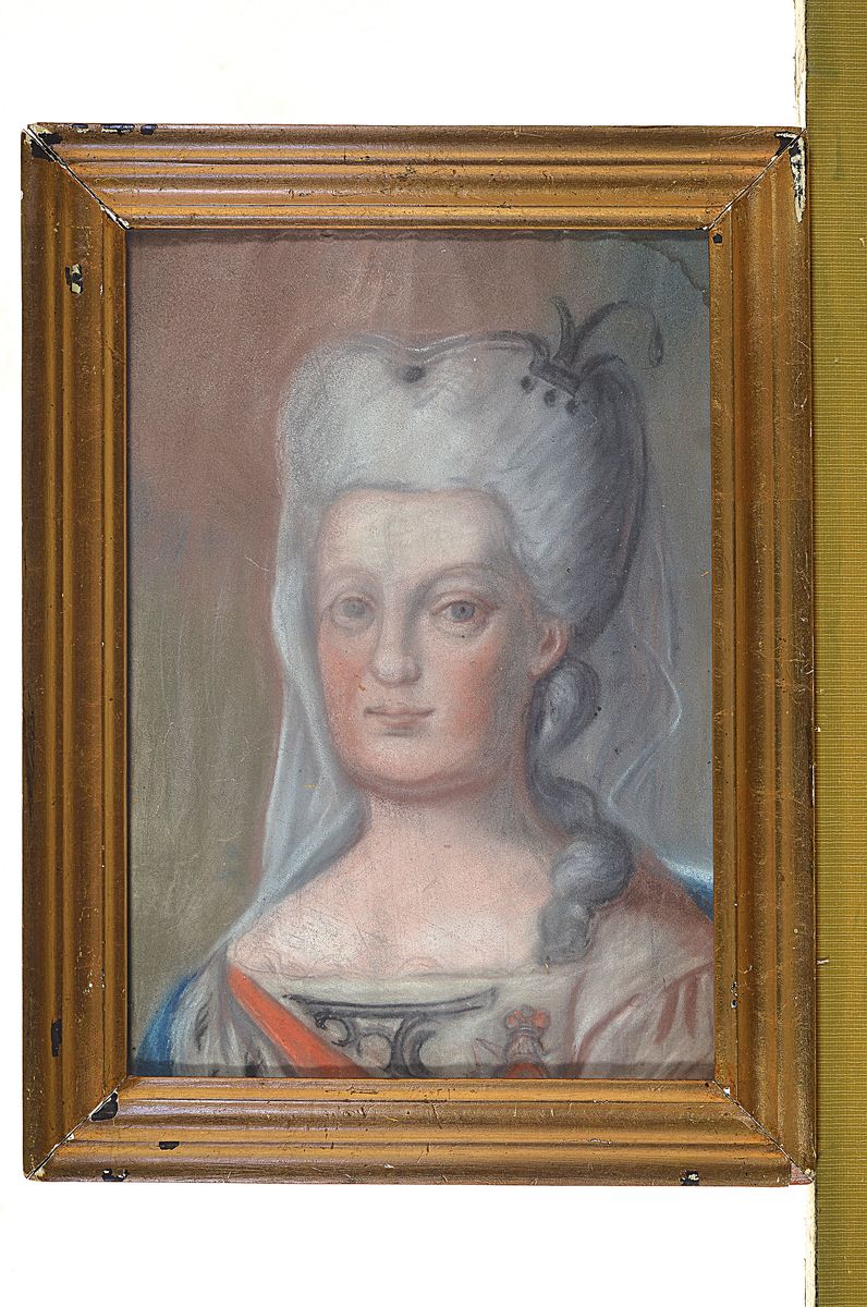 Detail k: Paar Porträtdarstellungen, süddeutsch, um 1780/90, Porträt von Carl Theodor Kurfürst von der Pfalz und Bayern, sowie Herzog von Jülich-Berg und ...