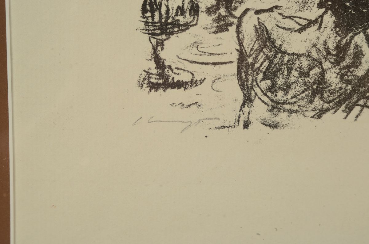 Detail c: Max Slevogt, 1868-1932, 3 Lithographien aus Herodias, 1919, alle drei handsigniert, Herodias flieht vor dem predigenden Johannes, Tetrarch Antipas, ...