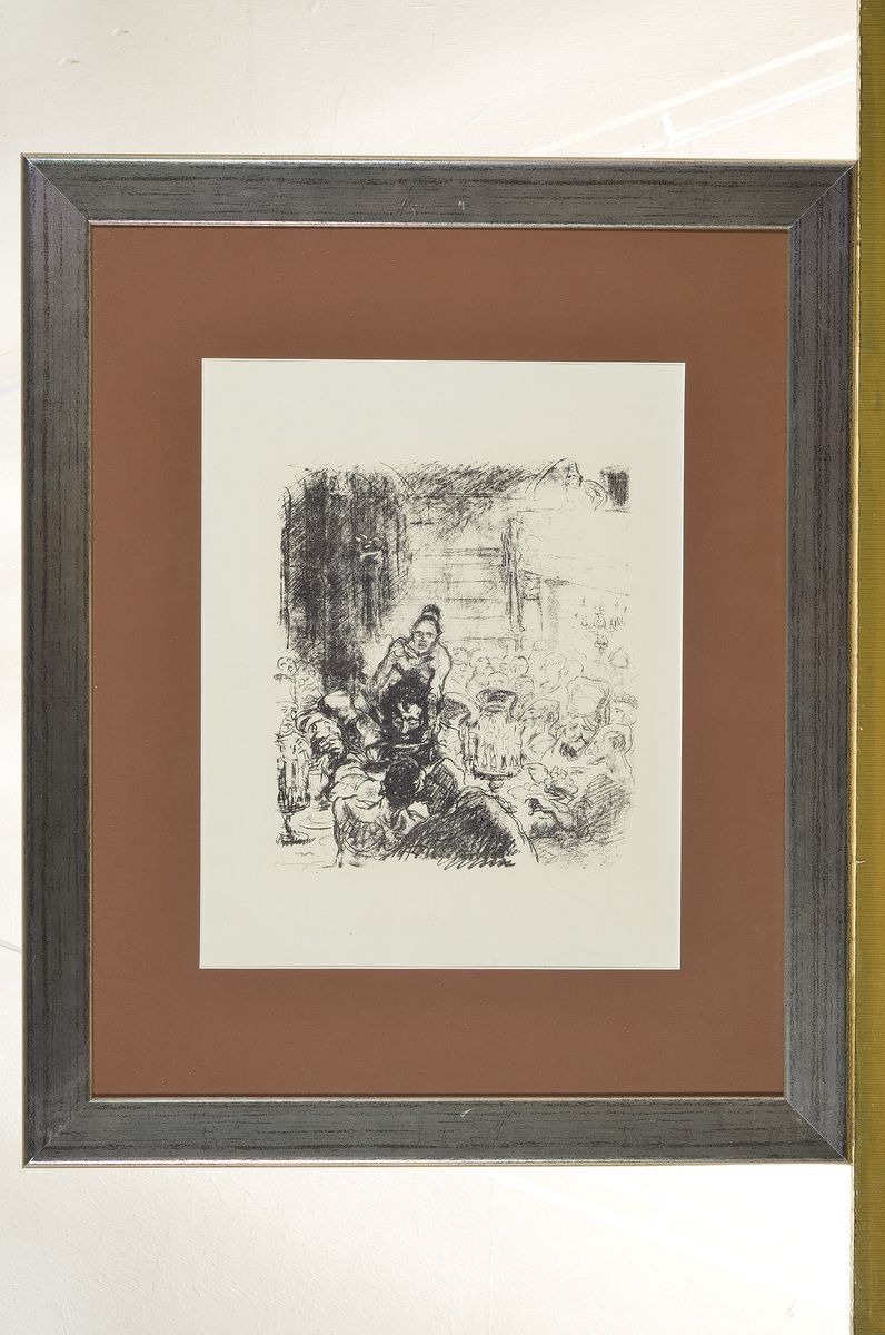 Detail l: Max Slevogt, 1868-1932, 3 Lithographien aus Herodias, 1919, alle drei handsigniert, Herodias flieht vor dem predigenden Johannes, Tetrarch Antipas, ...