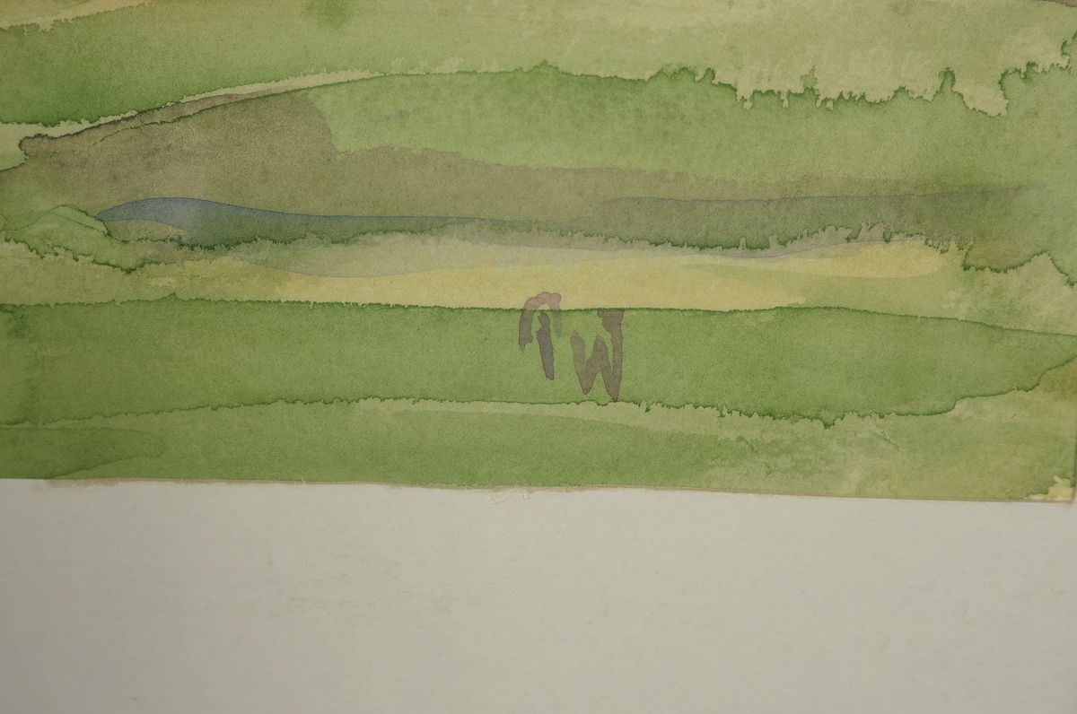 Detail a: Paul Wolfgang Schmidt, zeitgen. Künstler aus Neustadt/Wstr., Landschaft an der Haardt, Aquarell auf Papier, monogrammiert PW, ca. 44x60cm, PP, ...