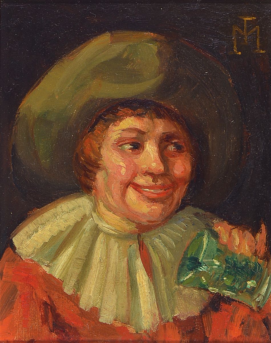 Monogrammist TM, um 1900, Holländer, Öl/Holz, monogrammiert, qualitätvolle Malerei, ca. 16 x 12 cm, Rahmen: 37 x 34 cm