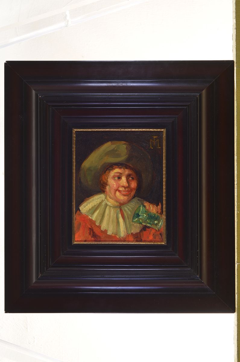 Detail k: Monogrammist TM, um 1900, Holländer, Öl/Holz, monogrammiert, qualitätvolle Malerei, ca. 16 x 12 cm, Rahmen: 37 x 34 cm