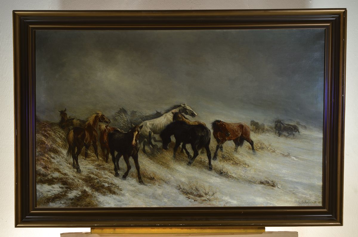 Detail k: Carl Suhrlandt, 1828 Ludwigslust-1919 Kochel am See, Sohn des Malers Rudolph S., Schüler von Ary Scheffer in Paris, 1861 zum Mitglied der Akademie ...