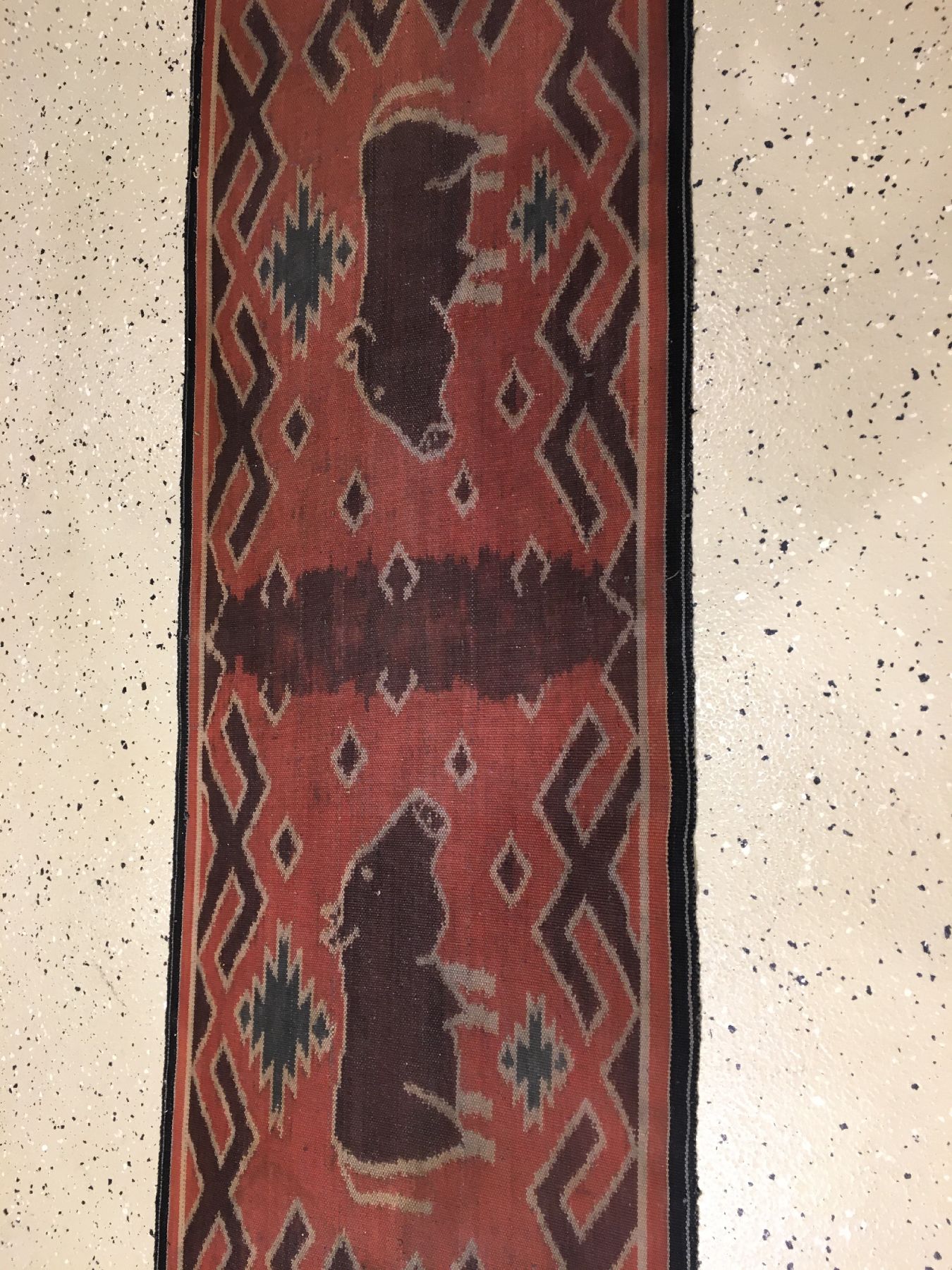 Detail f: Seltenes indonesisches Band antik, Indonesien, Ende 19.Jhd./Anfang 20.Jhd., Wolle. Absolute Rarität, Museumsqualität, ca. 713 x 46 cm, EHZ: 2-3.