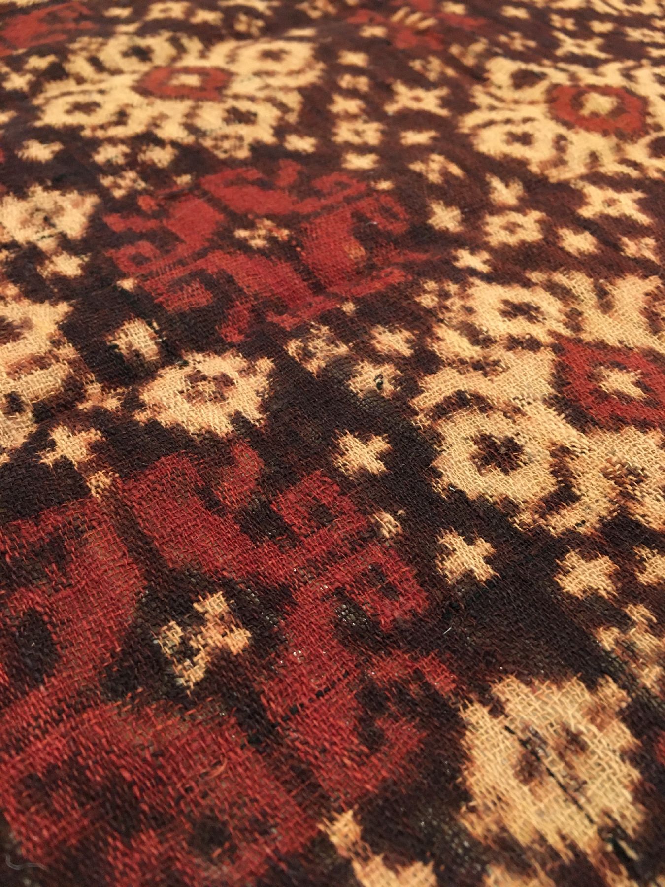 Detail d: Seltenes indonesisches Geringsing Tenganan Bali Textil antik, Indonesien, 19.Jhd., Baumwolle. Sehr selten, Museumsqualität, ca. 196 x 59 cm, EHZ: ...