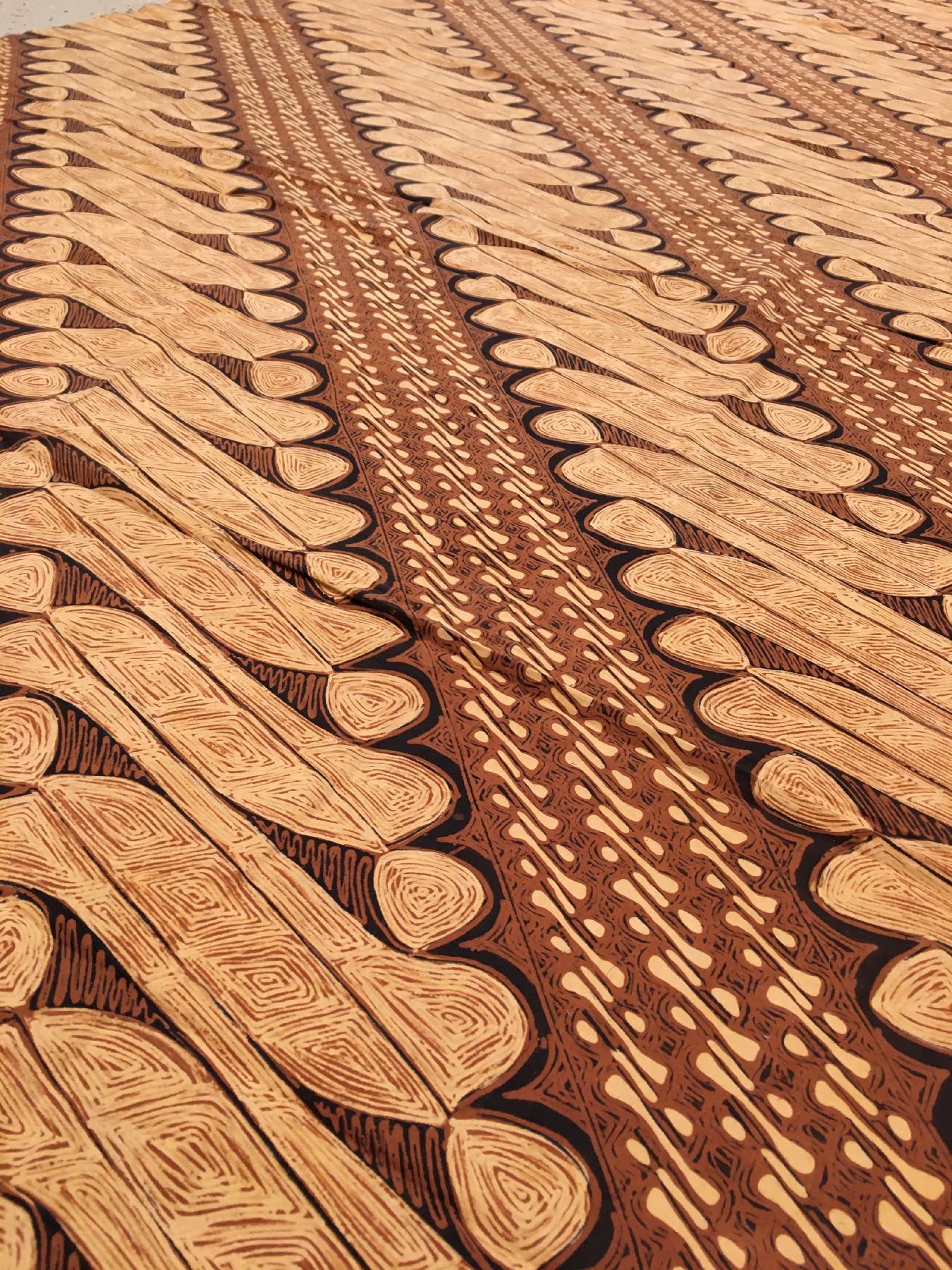 Detail f: Indonesisches Batik Textil antik, Indonesien, Anfang 20.Jhd., sehr feine Baumwolle. Absolute Rarität, sammelwürdig, ca.237 x 103 cm, EHZ: 2-3.