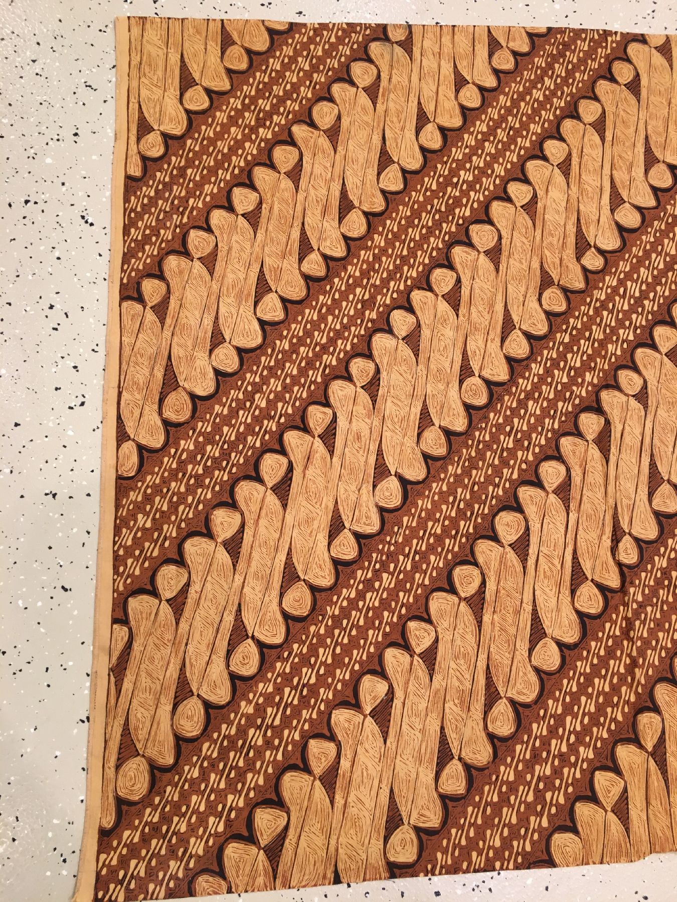 Detail g: Indonesisches Batik Textil antik, Indonesien, Anfang 20.Jhd., sehr feine Baumwolle. Absolute Rarität, sammelwürdig, ca.237 x 103 cm, EHZ: 2-3.