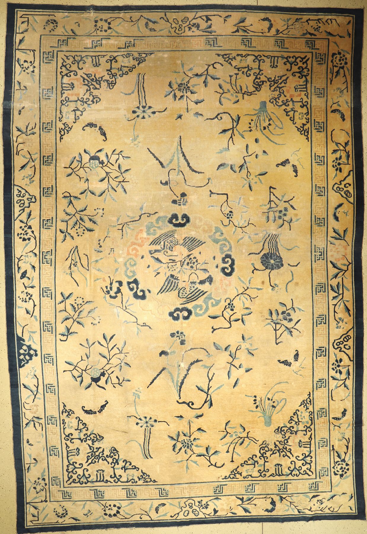Früher Peking antik, China, 1.Hälfte 19.Jhd., Wolle auf Baumwolle, ca. 485 x 330 cm, selten, EHZ: 5