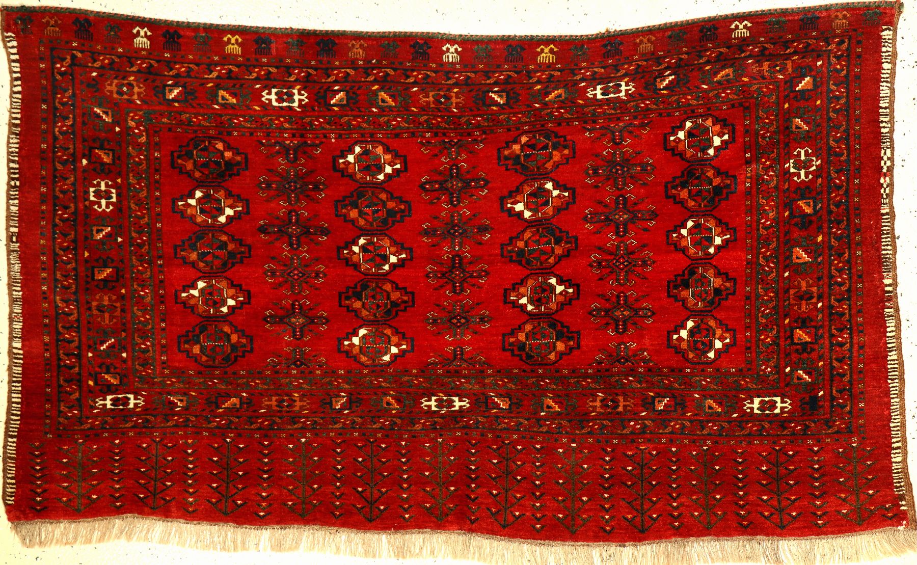Ersari "Tschowal" antik, Turkmenistan Amu-Darja, Ende 19.Jhd., Wolle geknüpft auf Wolle. Feiner Ersari-Tschowal mit erstklassigen und ...