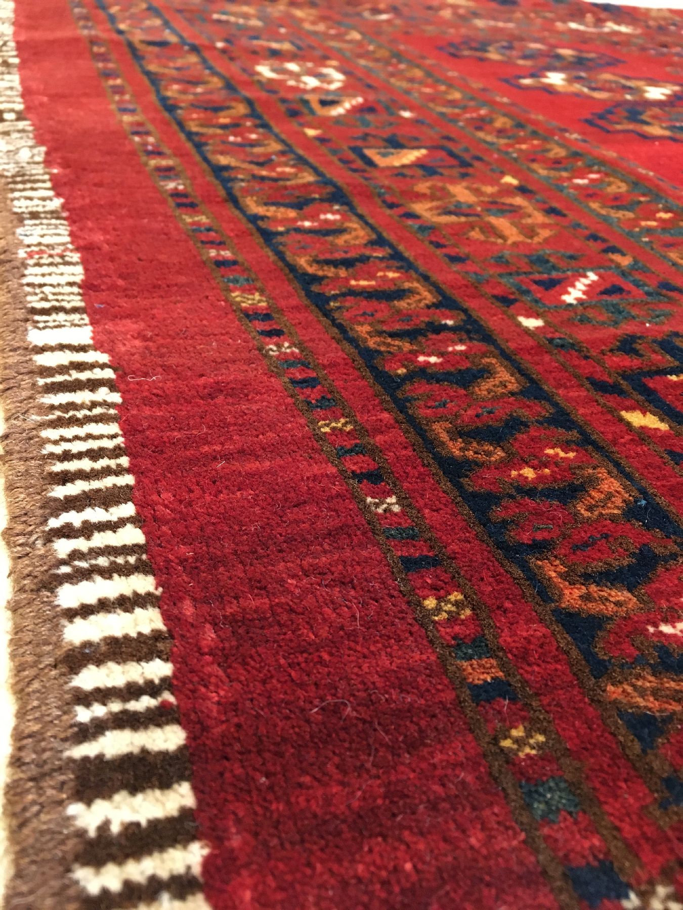Detail d: Ersari "Tschowal" antik, Turkmenistan Amu-Darja, Ende 19.Jhd., Wolle geknüpft auf Wolle. Feiner Ersari-Tschowal mit erstklassigen und ...