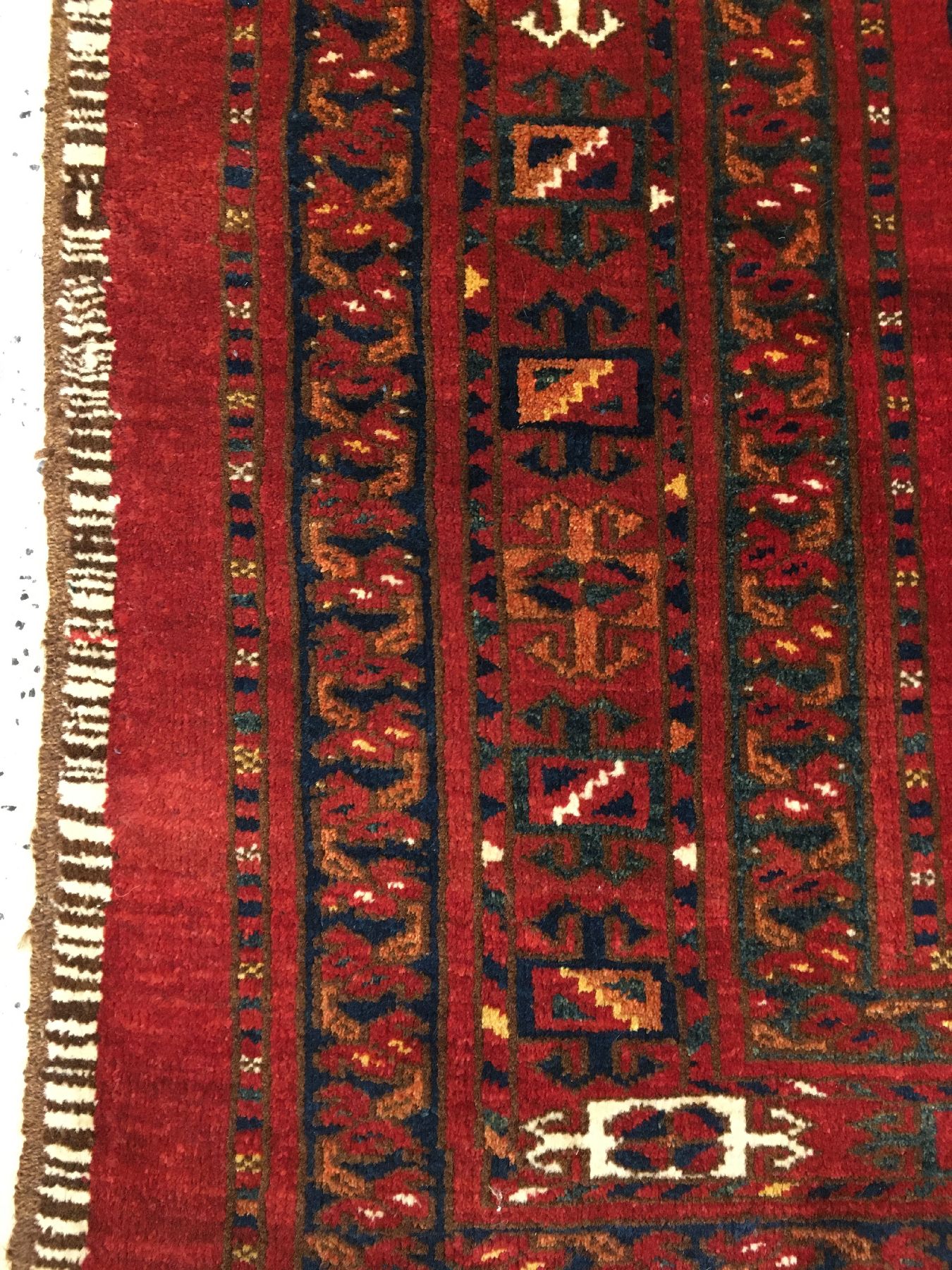 Detail e: Ersari "Tschowal" antik, Turkmenistan Amu-Darja, Ende 19.Jhd., Wolle geknüpft auf Wolle. Feiner Ersari-Tschowal mit erstklassigen und ...