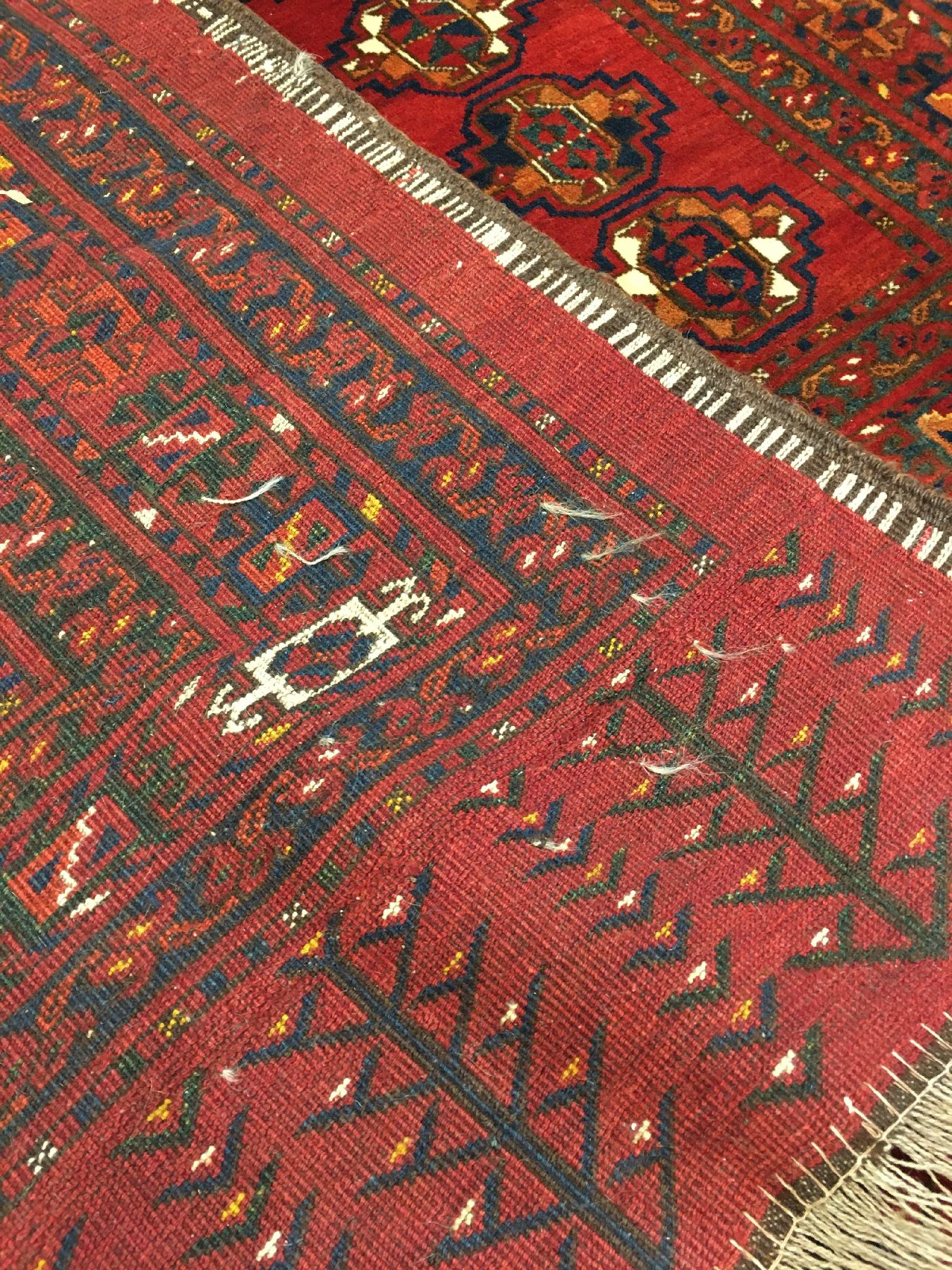 Detail h: Ersari "Tschowal" antik, Turkmenistan Amu-Darja, Ende 19.Jhd., Wolle geknüpft auf Wolle. Feiner Ersari-Tschowal mit erstklassigen und ...