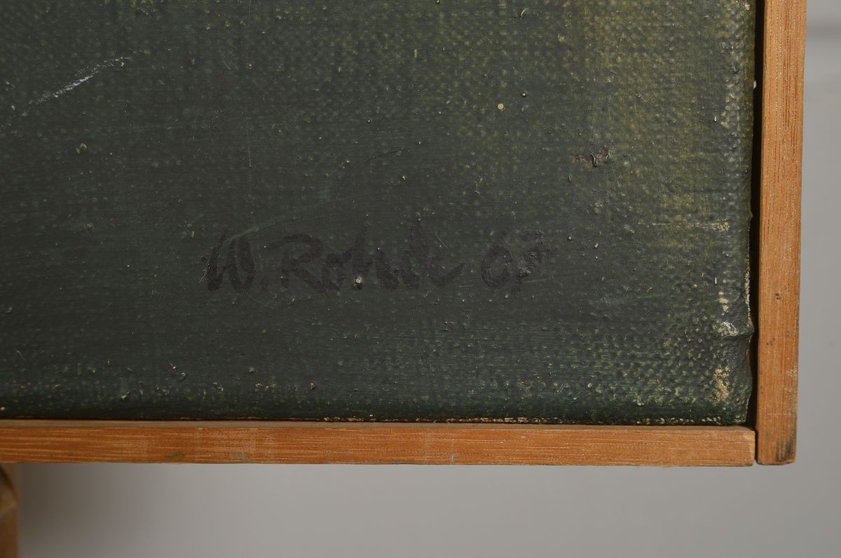 Detail a: Werner Rohde, Bremen 1906 - 1990 Worpswede, Malerklasse Burg Giebichenstein, Klagemauer, li. u. signiert, 55 x 74 cm, l. Altersspuren
