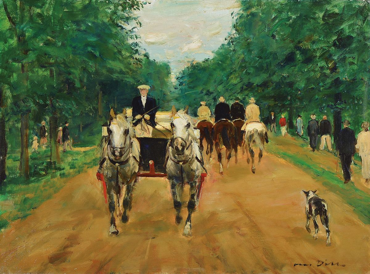 Otto Dill, 1884 Neustadt-1957 Bad Dürkheim, Allee in Baden-Baden, Öl/Lwd, rechts unten signiert, ca. 60x80cm, R. ca. 78x98cm