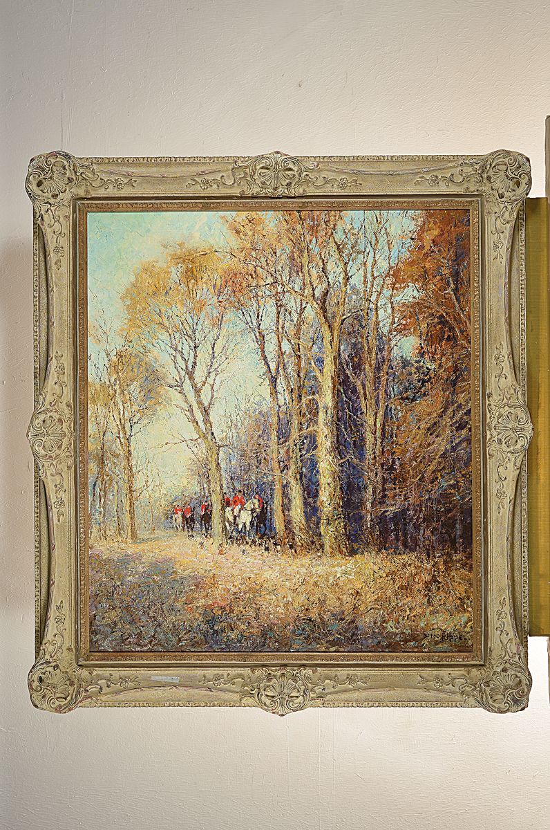 Detail k: Otto Pippel, 1878 Lodz-1960 Planegg, Herbst im Deutschen Walde, so rückseitig betitelt, Öl/Lwd, rechts unten signiert, ca. 80x60cm, R. ca. 96x76cm