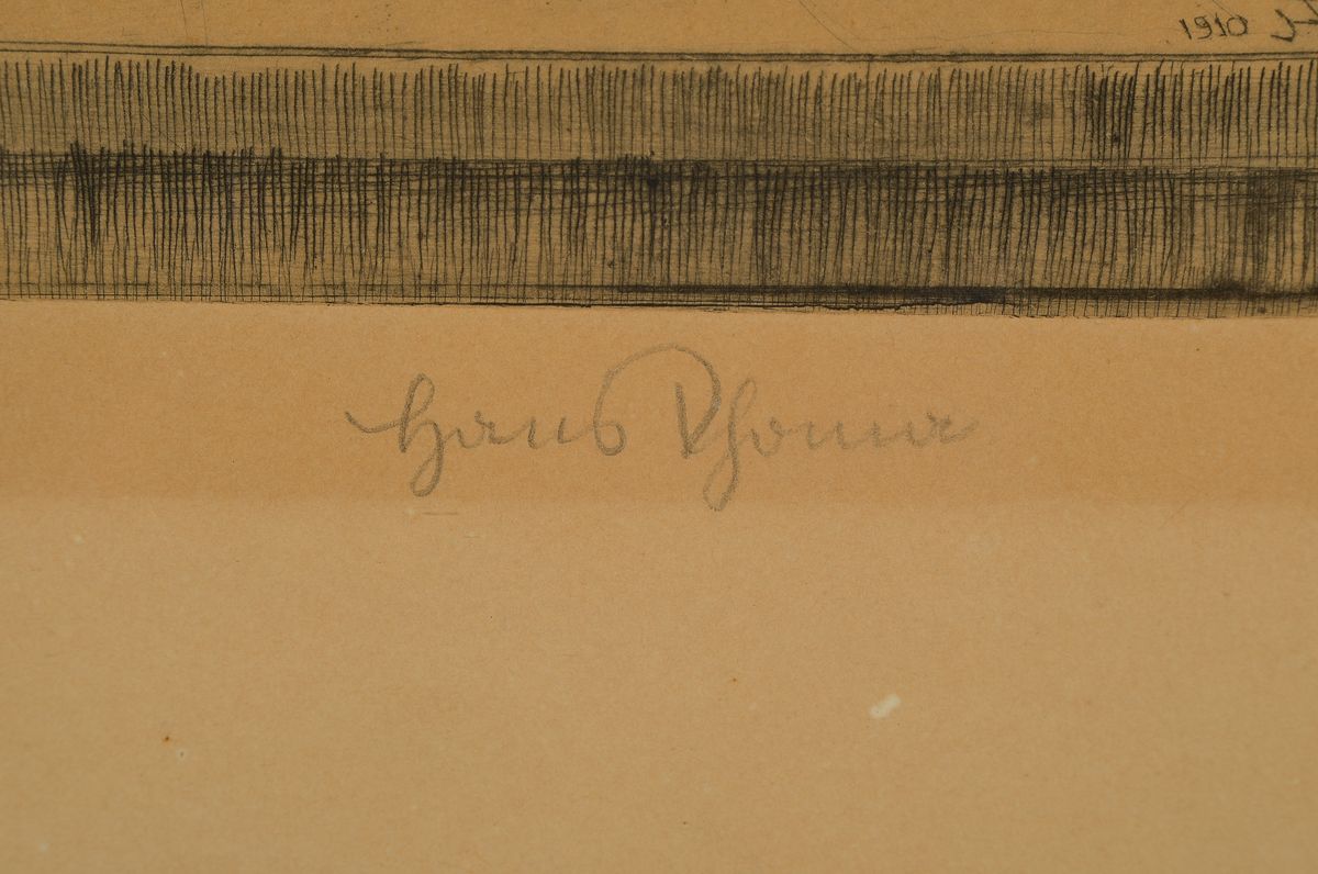Detail f: Hans Thoma, 1839 Bernau-1924 Karlsruhe, 4 Radierungen, Mädchen beim Essen, ca. 18x21cm, R. ca. 35x36cm; Frau im Wind, ca. 17x21cm, R. ca. 36x38cm; ...