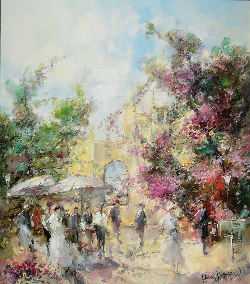 Paul Morro (eigentl. Ingfried Paul Henze-Morro, 1925 Leipzig-2013 Wiesbaden, Studium an den Akademien Leipzig und München, hier: Auf dem Markt, ...