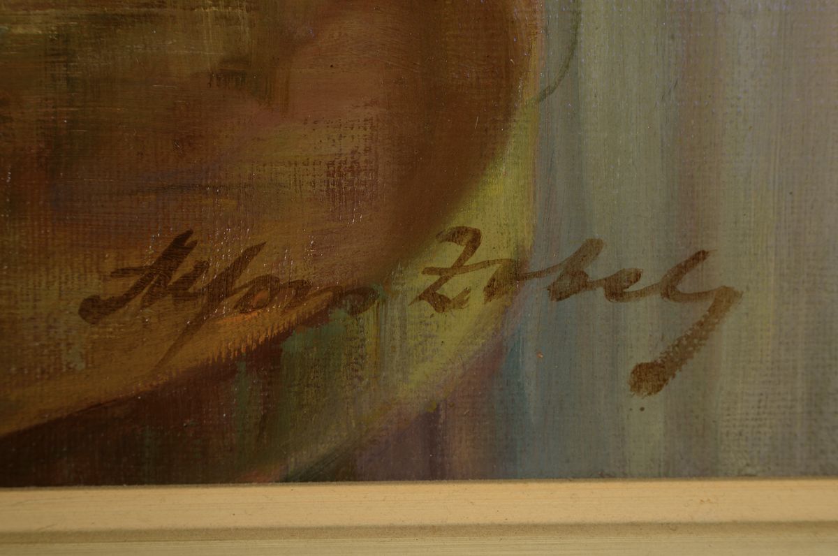 Detail a: Alfons Zobel, 1889 Hagenbach - 1970 Kaiserslautern, Feld- und Wiesenblumen, Öl/Lwd, signiert und dat. 1935, 53 x 64 cm Rahmen